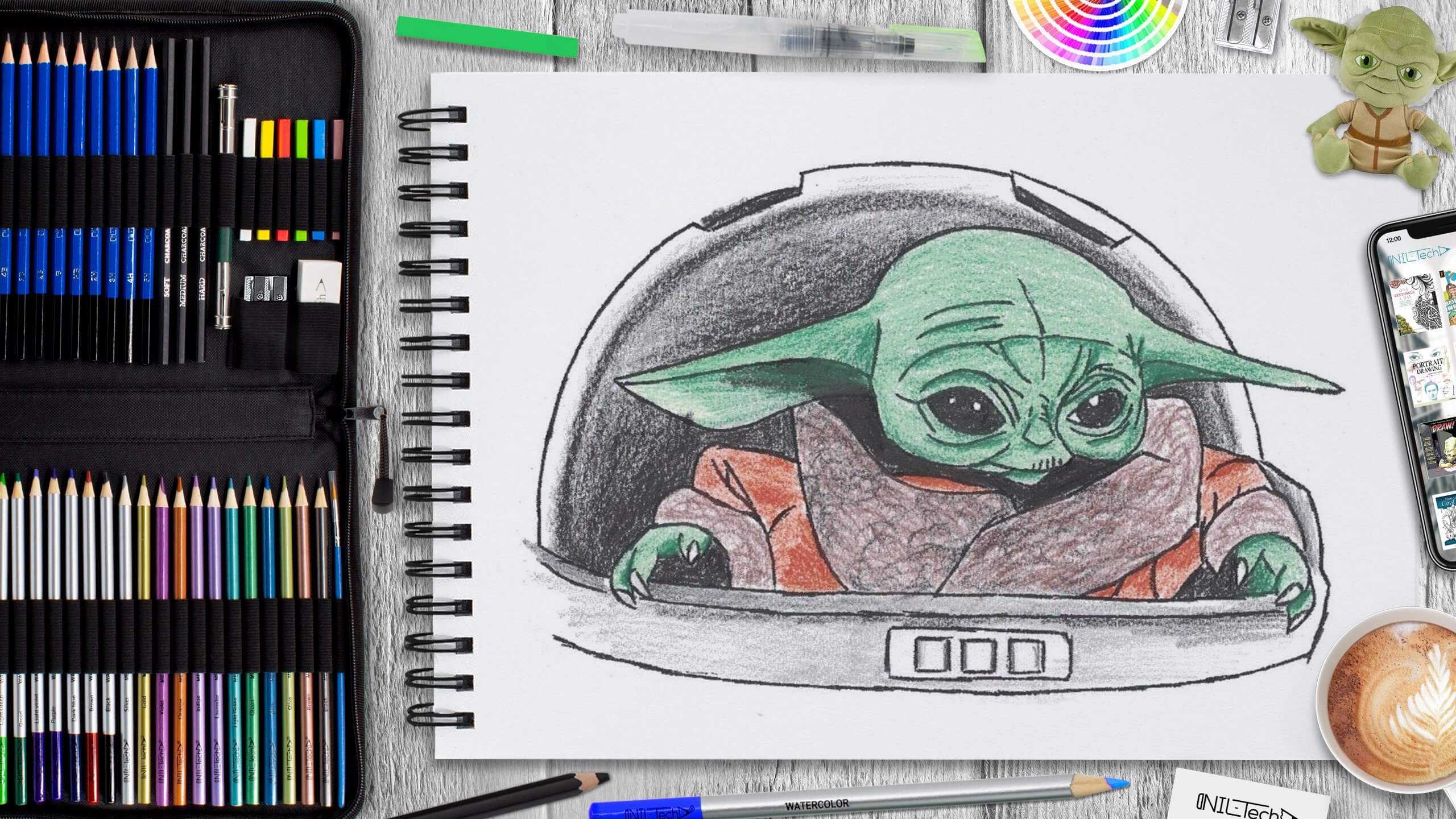 How To Draw Baby Yoda Step By Step Shop Nil Tech
