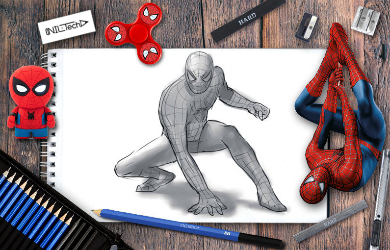 How To Draw Spider Man From Avengers Infinity War Step By Step Tutori Shop Nil Tech