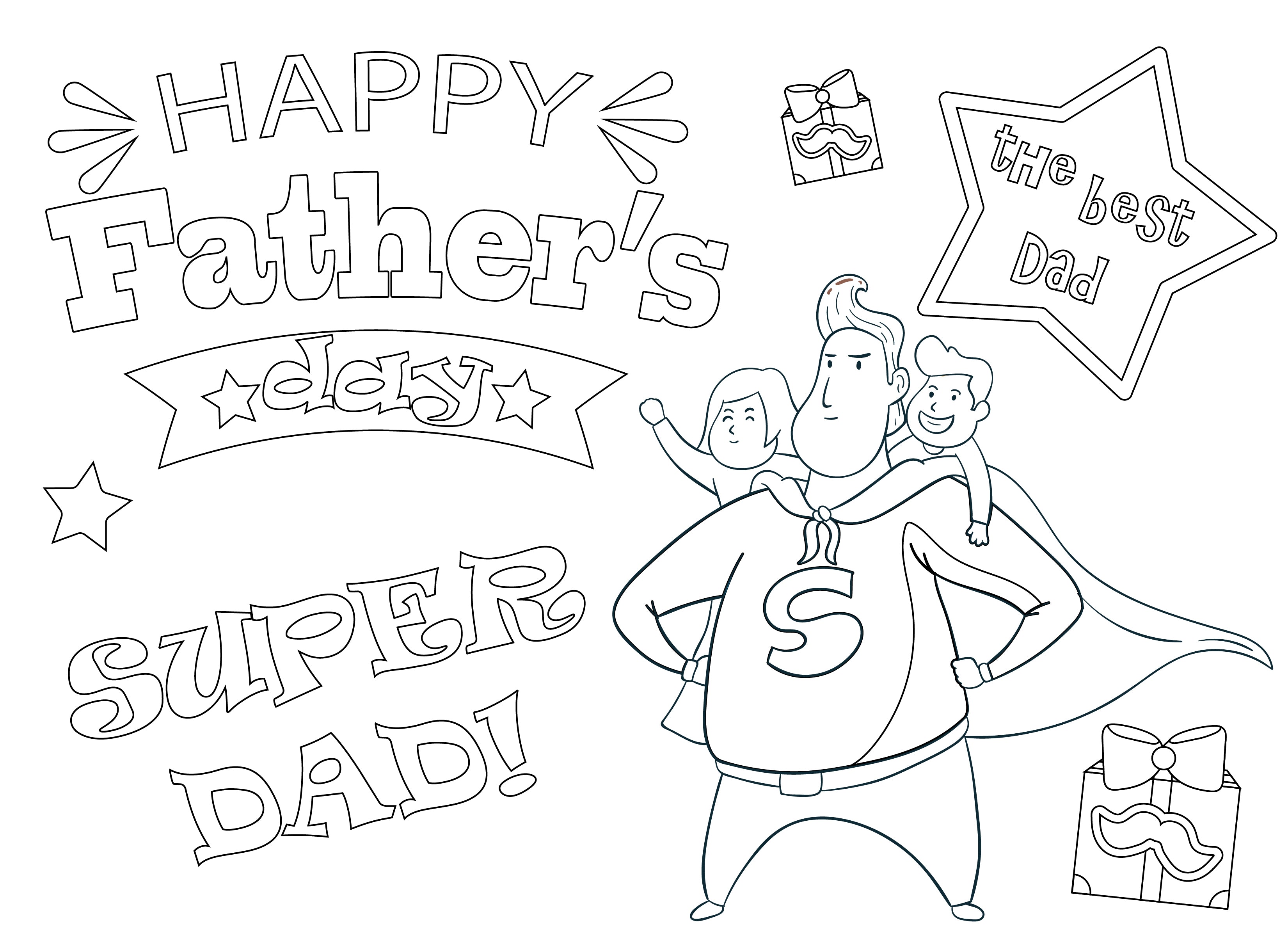 Father day coloring book