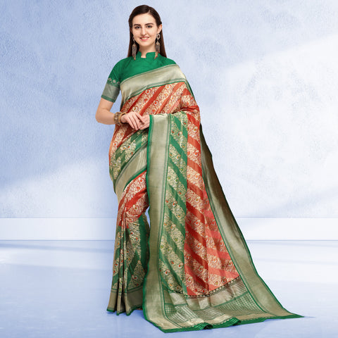 Kora Silk Banarasi Saree