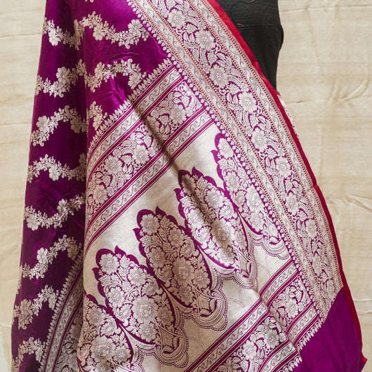 Wedding Pink Kadhwa Jangla Meenakari Katan Silk Banarasi Handloom Saree,  With Blouse Piece at Rs 47995 in Varanasi