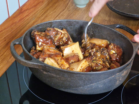 Ingredients in the pan