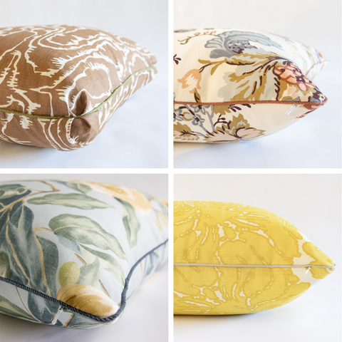 custom designer pillow covers double-sided without a pattern match at the seam