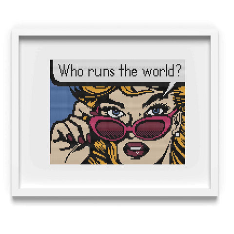 The World Belongs to Those Who Read Books Cross Stitch Pattern Funny  Instant Download 