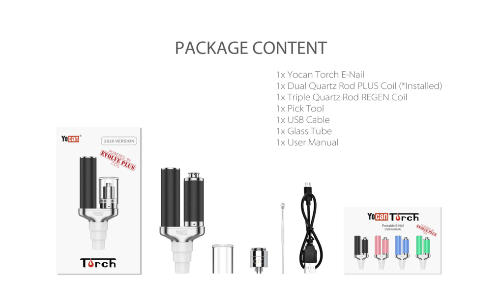 Yocan Torch E-nail package content