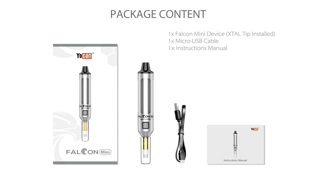 12 Yocan Falcon Mini Vaporizer Kit for KP What's in the Box