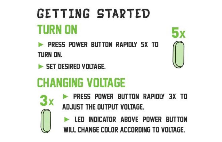 2 Exxus Vape - Snap Battery for Oil Cart on KING's Pipe How to start using