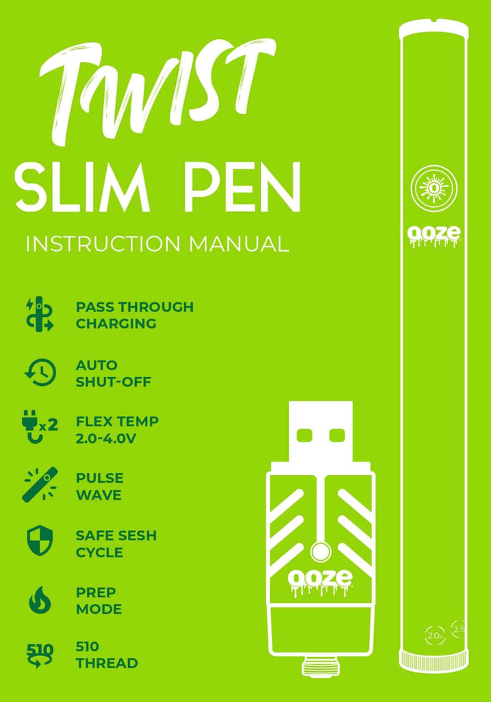 2 OOZE - Slim Twist 510 Cart Pen 2.0 on KING's Pipe New and Improved Slim Twist Specifications