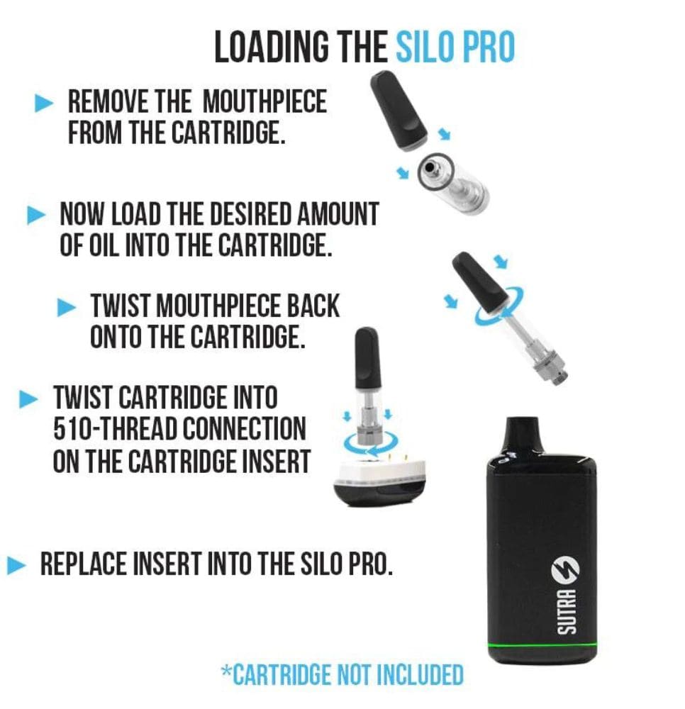 2 Sutra Vape - Silo Pro Version Vape Battery for KING's Pipe How to Load and Use