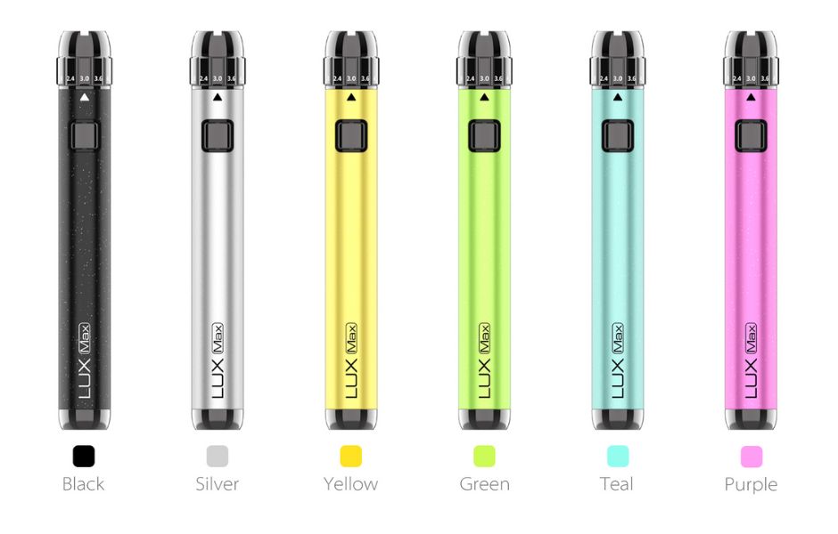 2 Yocan LUX 510 Threaded Vape Pen Battery for KING's Pipe Lux Max Color Variants