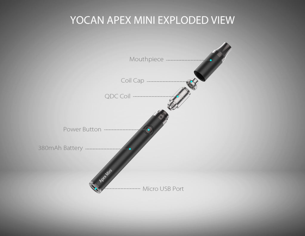Yocan - Apex Mini Vaporizer Wax Pen Exploded View