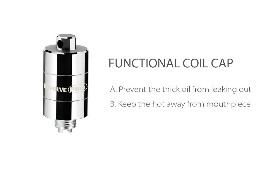4 Yocan Evolve Plus Vaporizer for KING's Pipe Efficient Coil Cap