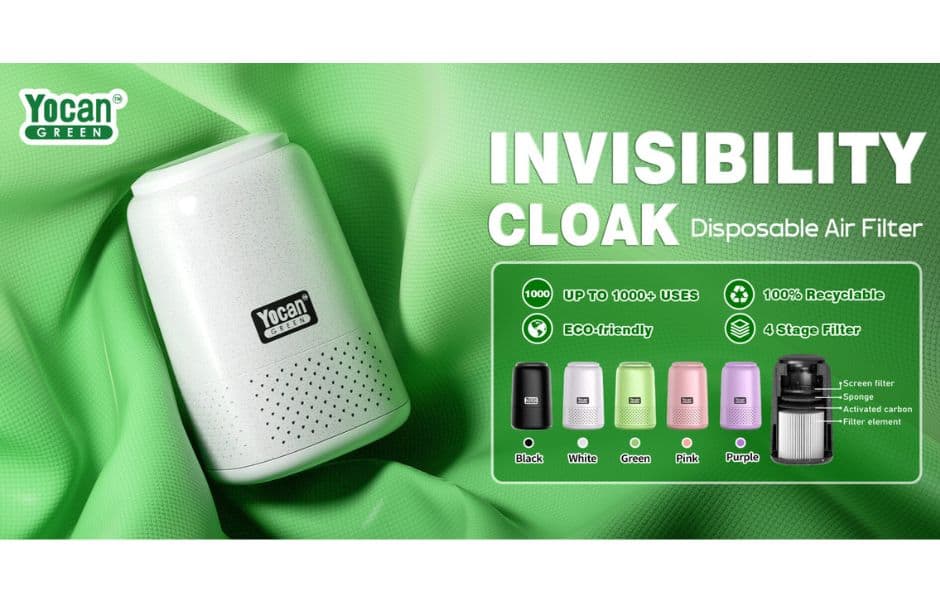 4 Yocan Green - Invisibility Cloak Portable Air Cleanser for KING's Pipe Specifications