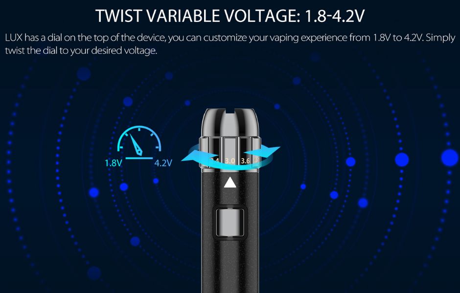 5 Yocan LUX Family 510 Threaded Vape Pen Battery New Variants for KING's Pipe Variable Voltage Battery