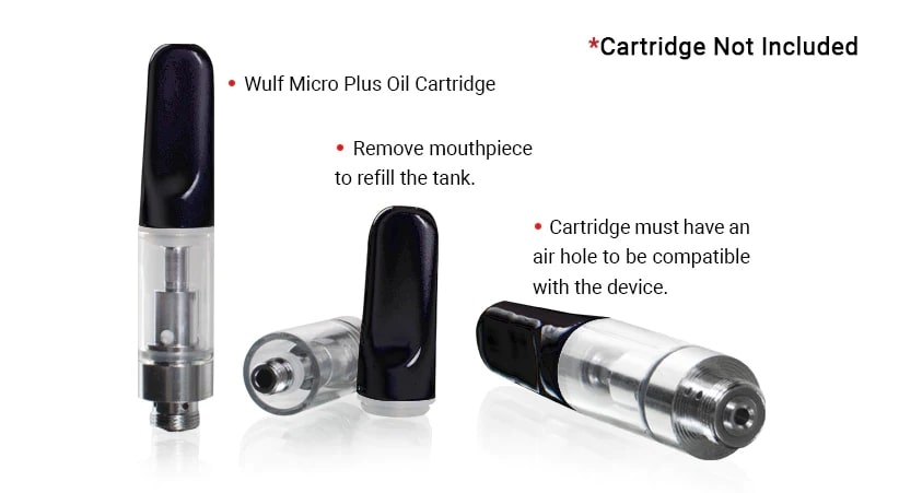6 Wulf Mods - Micro Plus Cartridge Battery Description Images for KING's Pipe Compatible Cartridges