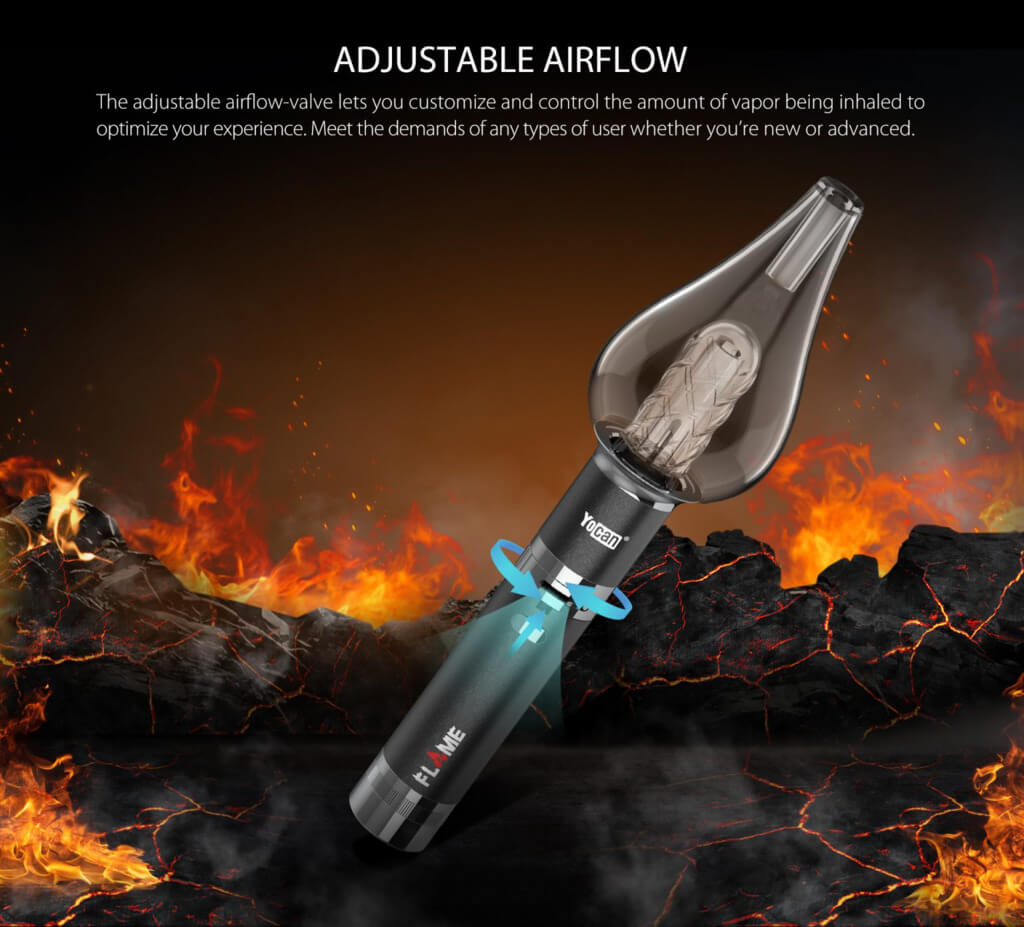 Yocan Flame Vaporizer Adjustable Airflow