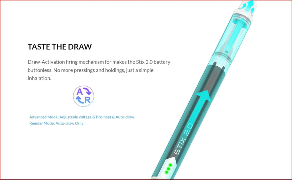 6 Yocan Stix 2.0 Oil Vape Pen Draw Activated