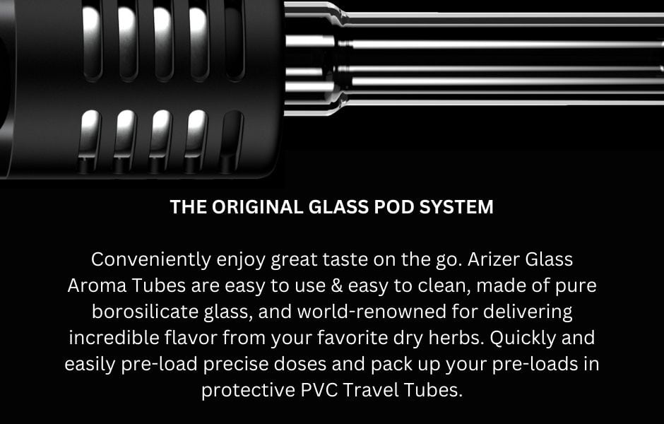 8 Arizer - Air MAX Vaporizer Kit for KING's Pipe Borosilicate Glass Pod Glass on Glass Fitting