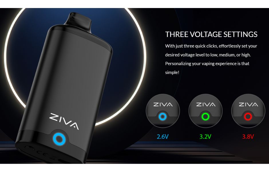 8 Yocan ZIVA 510 Vape Battery on KING's Pipe Voltage Levels LED Indicators