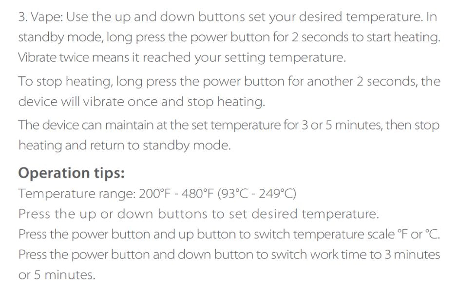 Yocan Hit Vaporizer User Manual 2