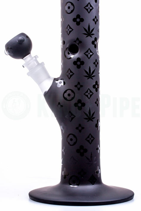 AMG 18&#39;&#39; LV Themed Straight Bong | KING&#39;s Pipe [$20 OFF w/ Code]