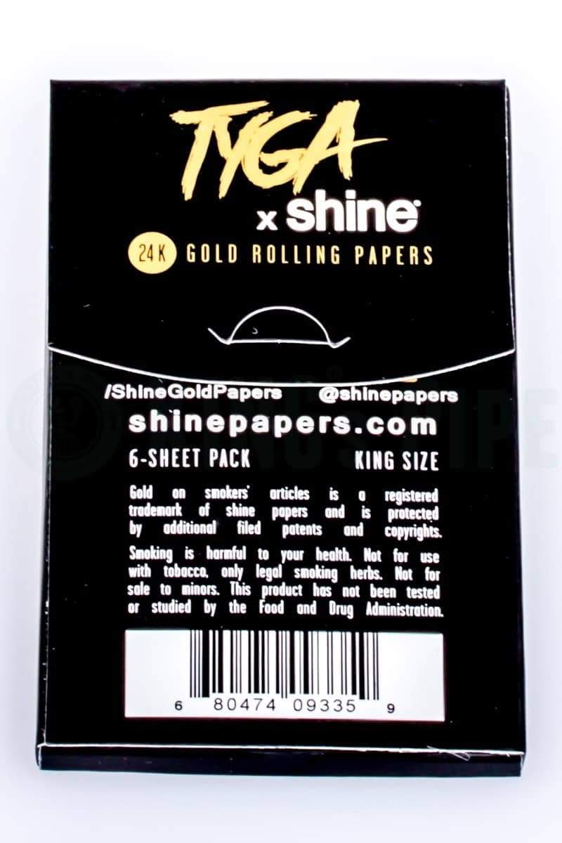 Download Shine Papers x Tyga - King Size Gold Rolling Papers | KING's Pipe
