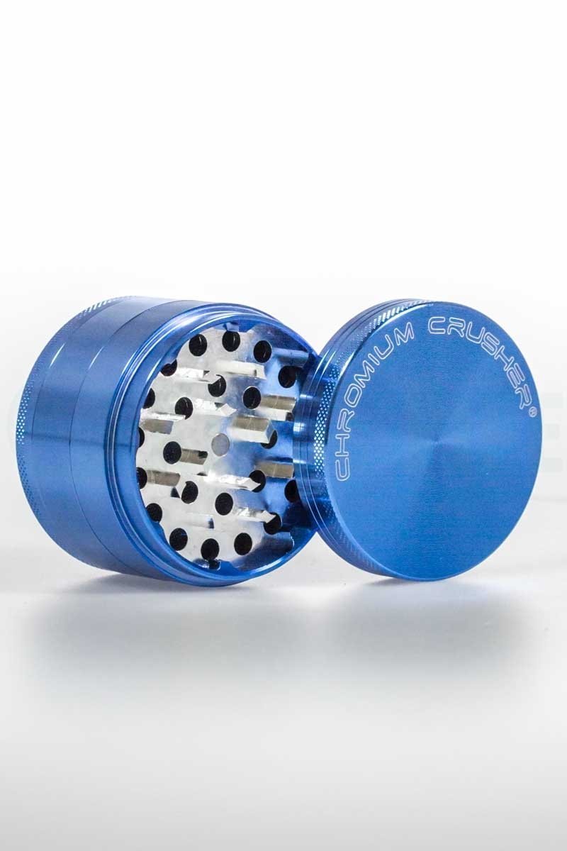  Small Thin Herb Chromium Crusher Grinder 2 inch (Blue