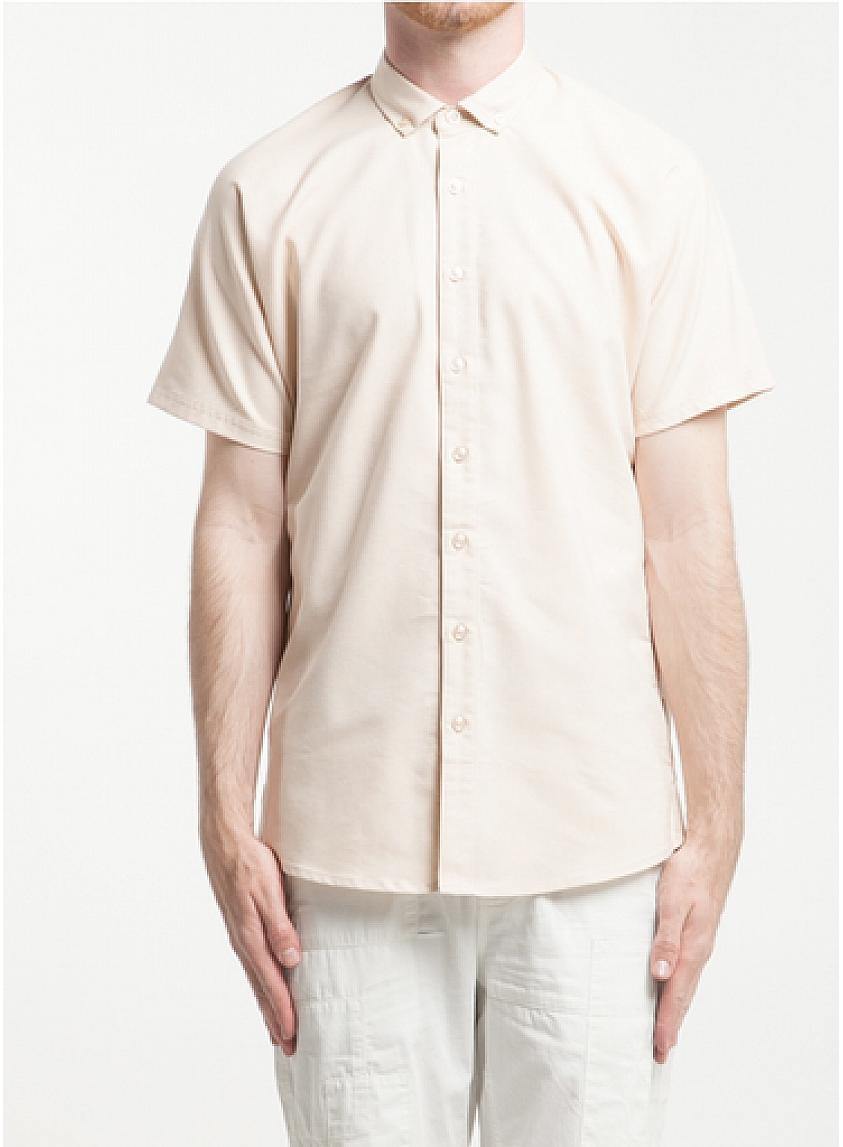 Galo Short Sleeve Buttondown Shirt Tan