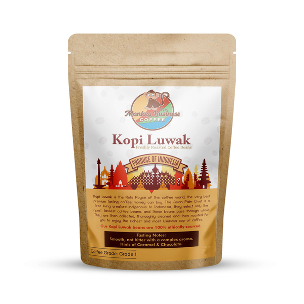 Monkey Business Coffee™ - Wild Kopi Luwak Coffee - Whole Beans 0