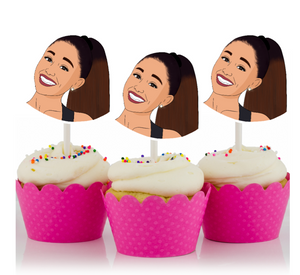 Menagerry falta de aliento Banquete Ariana Grande inspired cupcake toppers – Jazz N Jay Creations