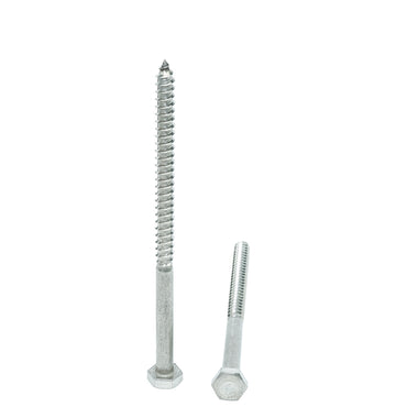 1/4-10 x 4-1/2" Hex Head Lag Bolt Screws 18-8(304) Stainless Steel, Qty 25