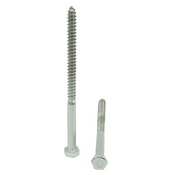 Qty 1/2 x 8" Stainless Steel Hex Lag Screws 10 
