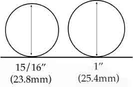 hiking stick thickness options