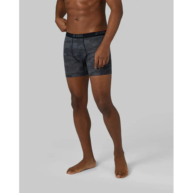 Men's Cool Active Printed Boxer Briefs - Black Camo – Horizon