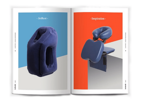 This new travel pillow design was inspired by massage chairs