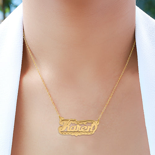 Personalized Diamond Name Necklace | Diamond Custom Name Necklace In 14K  Yellow Gold - 6 Letters, 3/8cttw | SuperJeweler