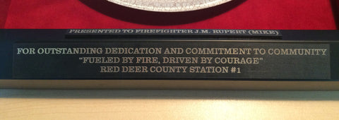 IAFF - Personalized to commemorate one's loyal and dedicated service.