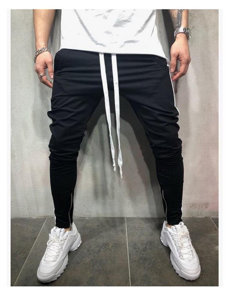 color block pockets drawstring slim fit track pants