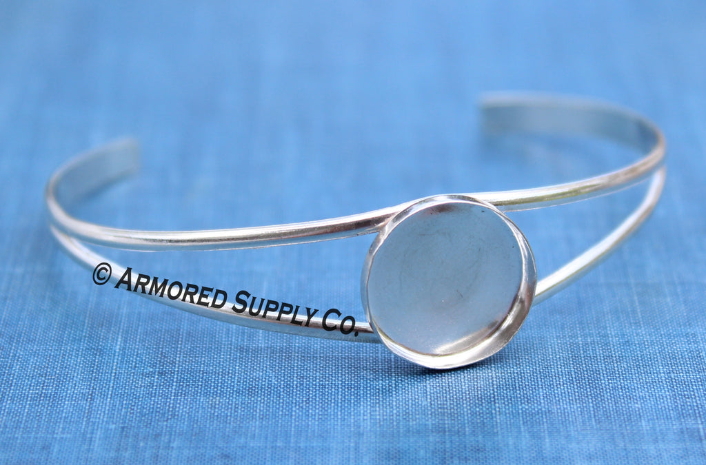 Silver Bezel Bracelet Blank Setting – Armored Supply Co.