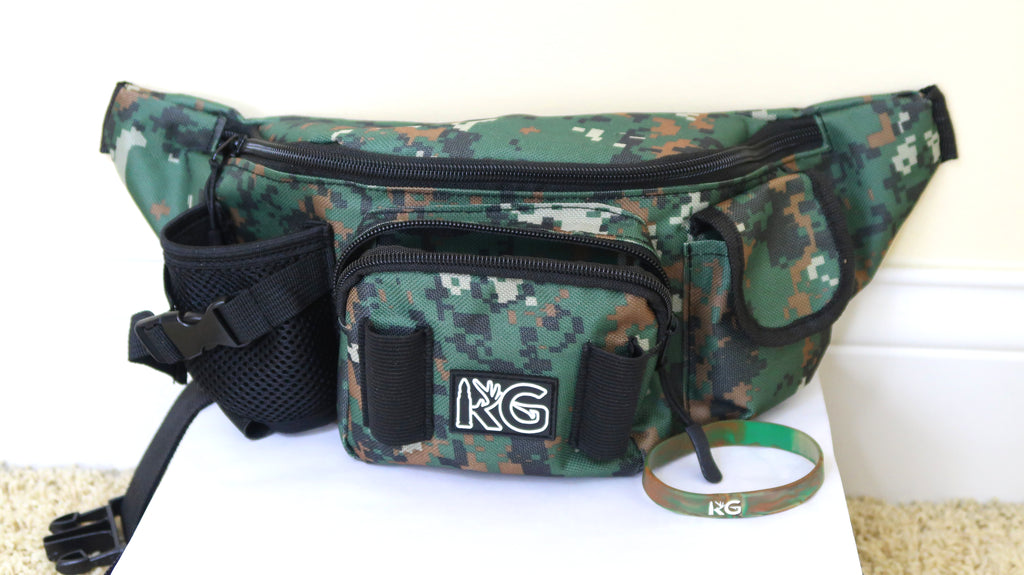 grey camo fanny pack