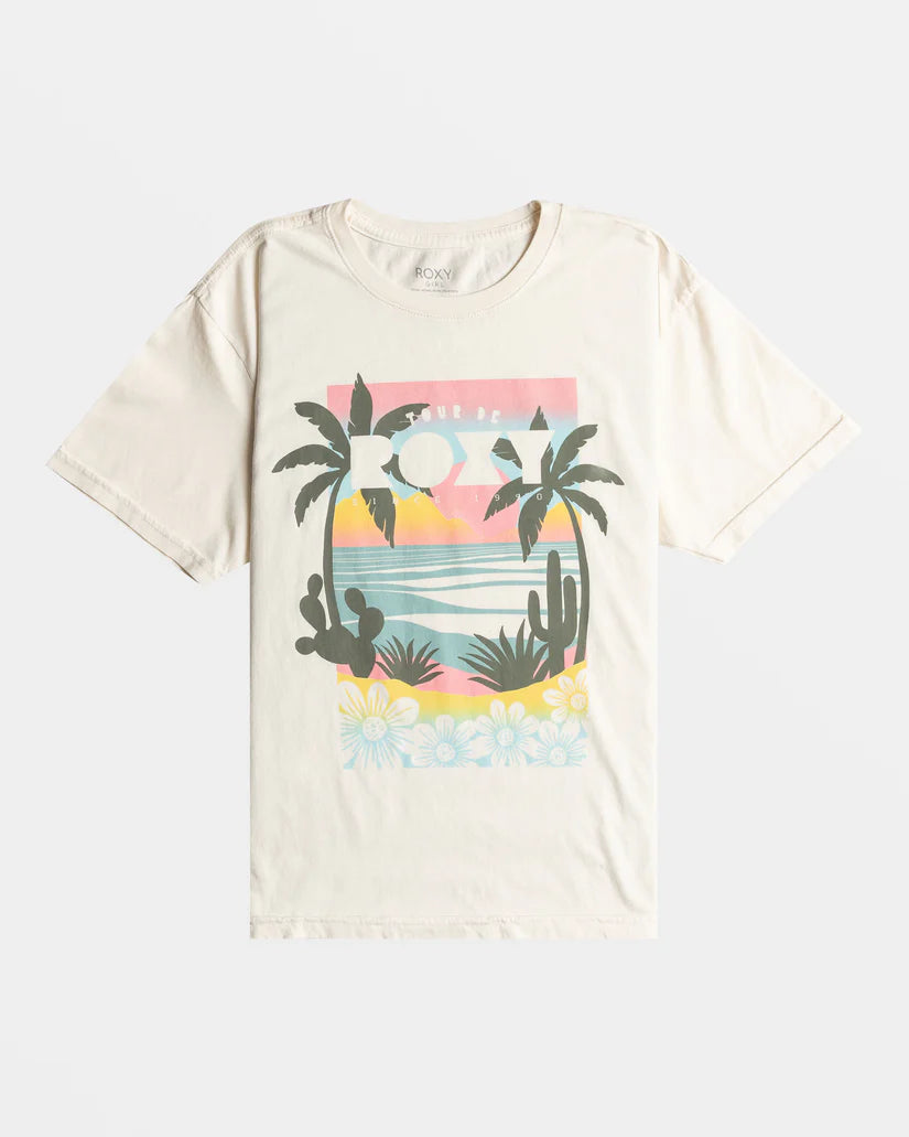 Roxy | Girls 4-16 Tour De Roxy Oversized T-Shirt - Egret