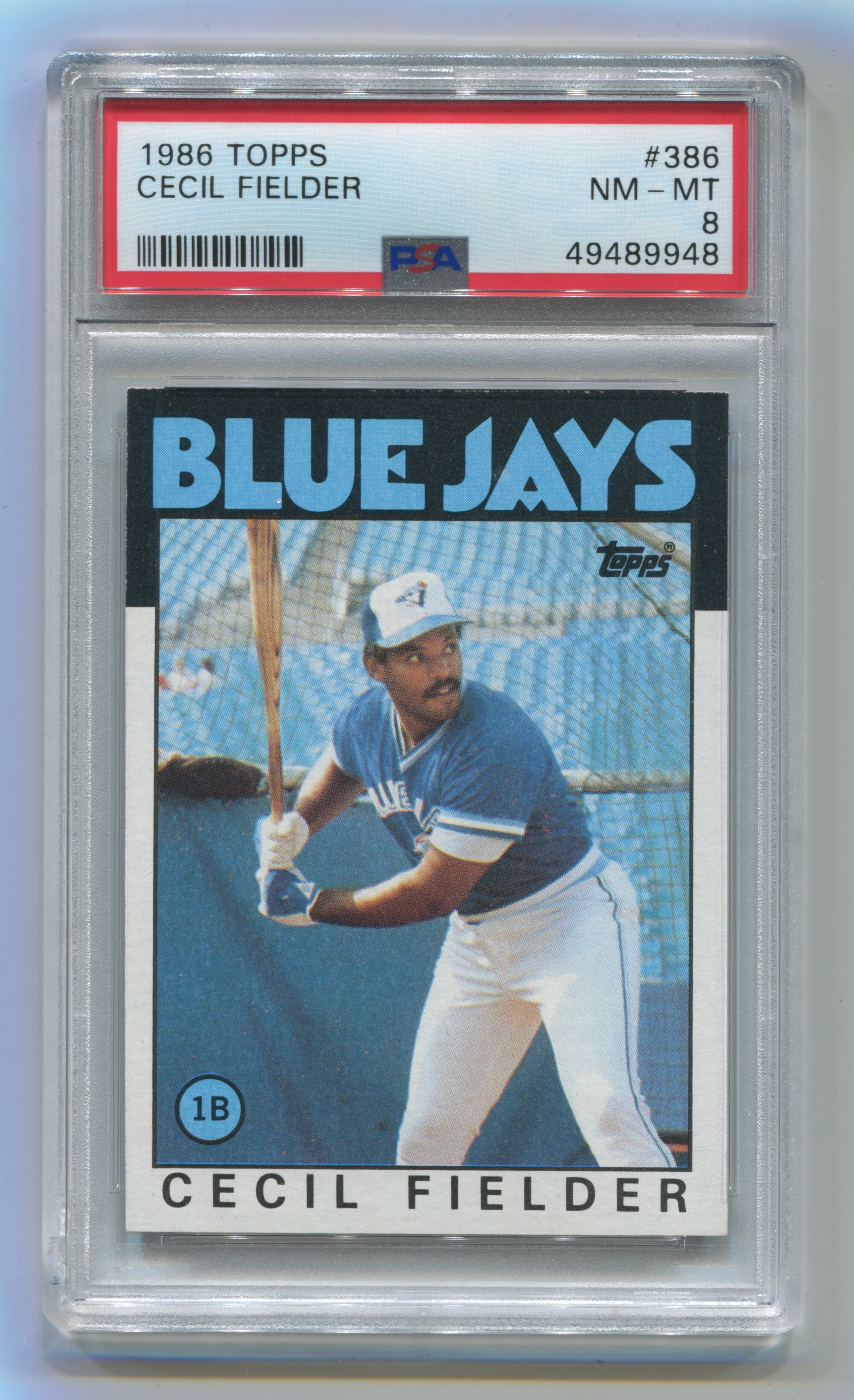 1986 Topps 386 Cecil Fielder Psa 8 Rookie Eastridge Sports Cards