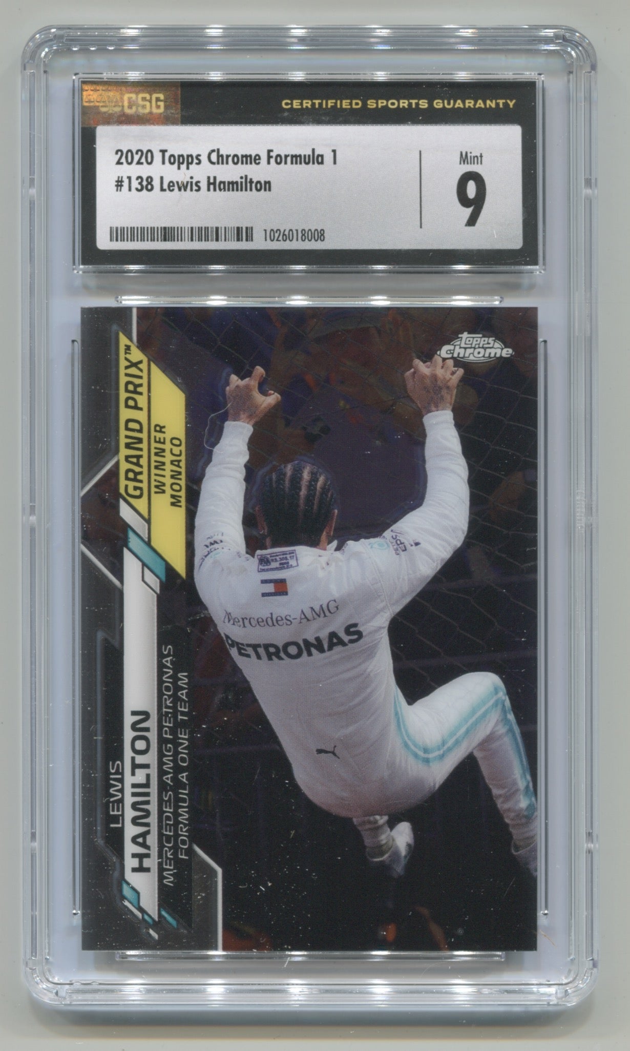 2020 Topps Chrome Formula 1 #138 Lewis Hamilton CSG 9 – Eastridge