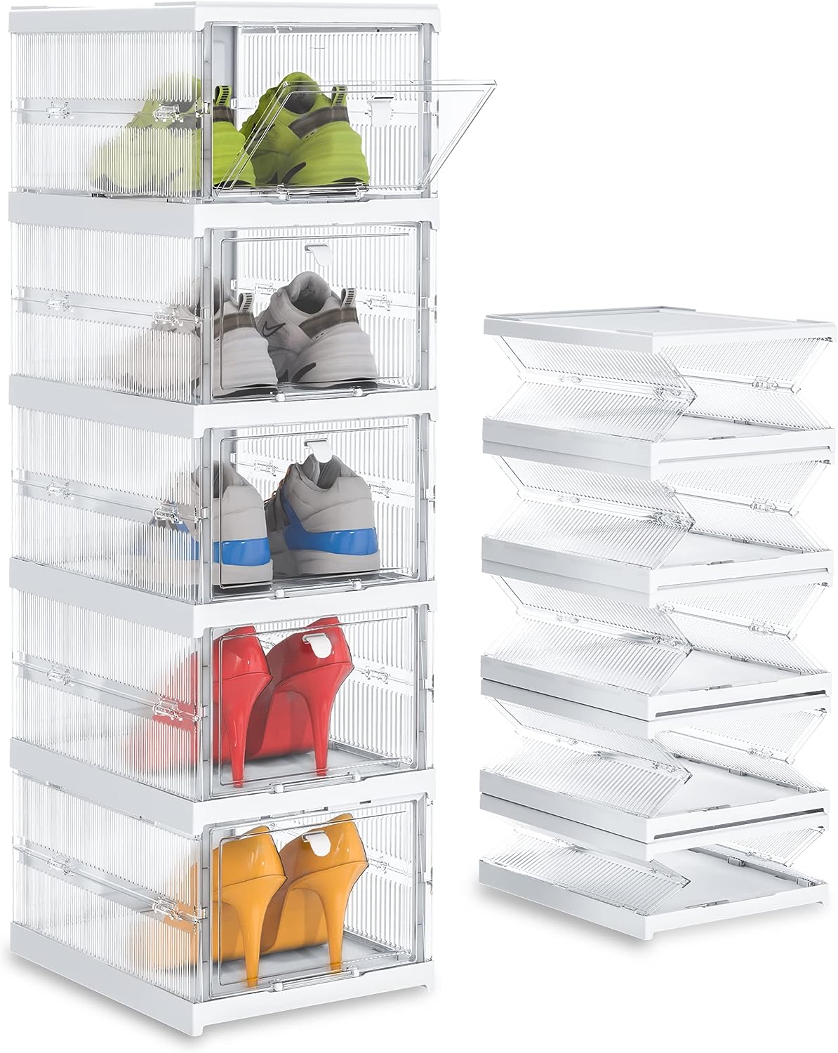 3 Layers Foldable Shoe Storage Boxes By Utopia Home – Utopia Deals