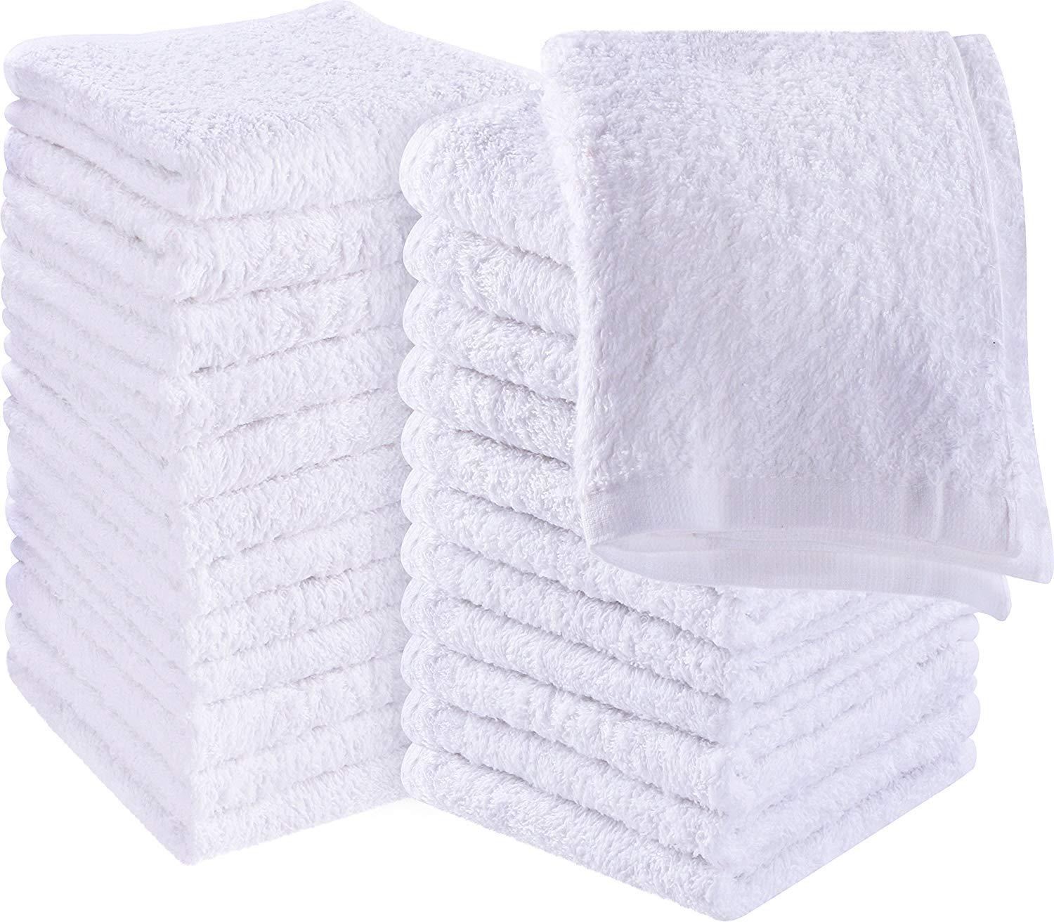 Utopia Towels Cotton Bleach Proof Salon Towels (16x27 inches) - Bleach Safe  Gym Hand Towel (12 Pack, Ivory)