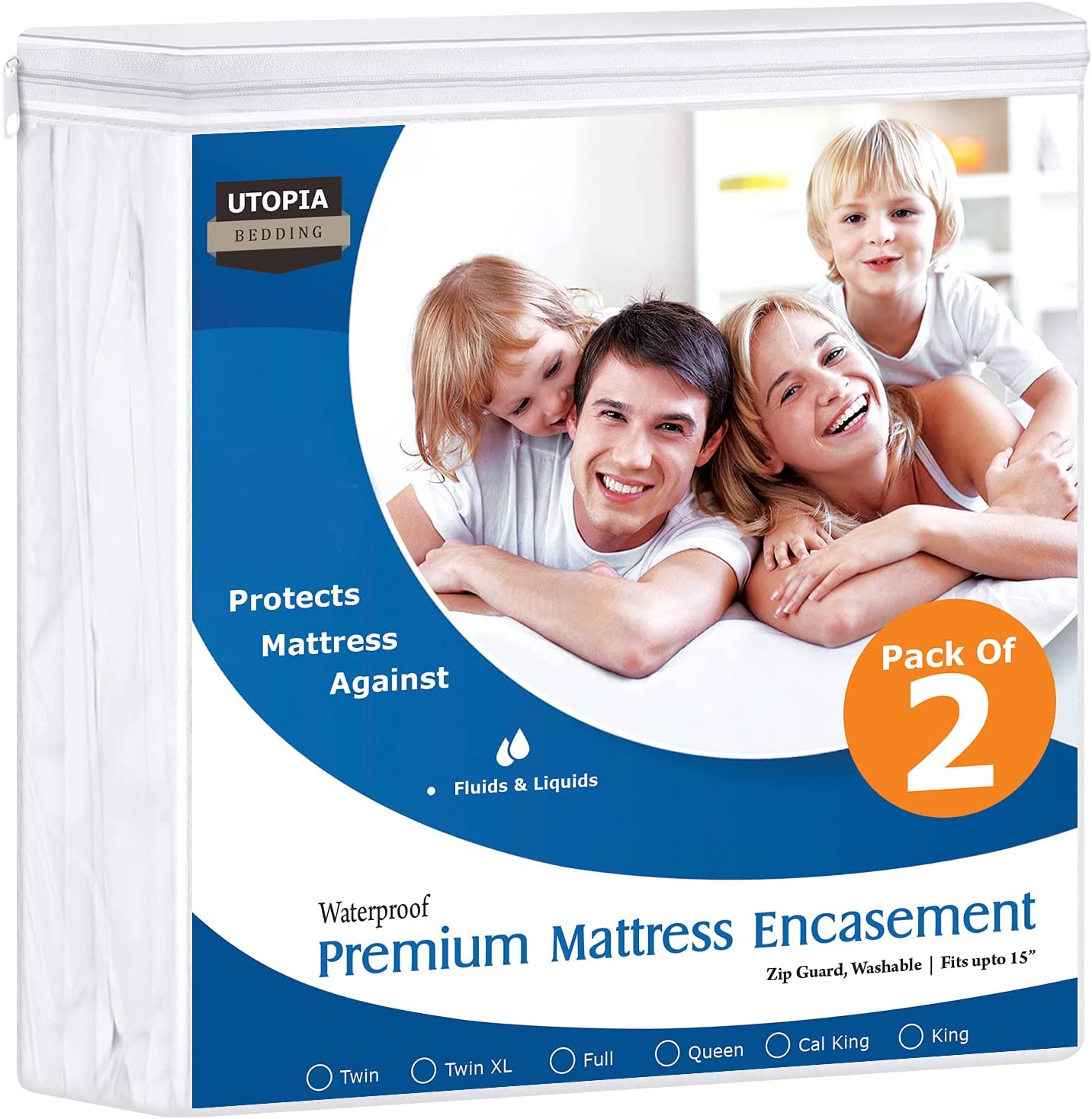 Utopia Bedding Premium Waterproof Mattress Protector - Breathable King Cal