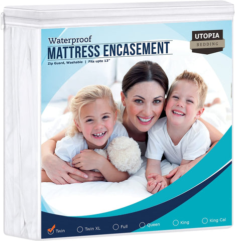 Utopia Bedding Premium Bamboo Waterproof Mattress Protector Full 340 GSM,  Fits 15 Inches Deep, Easy Care 