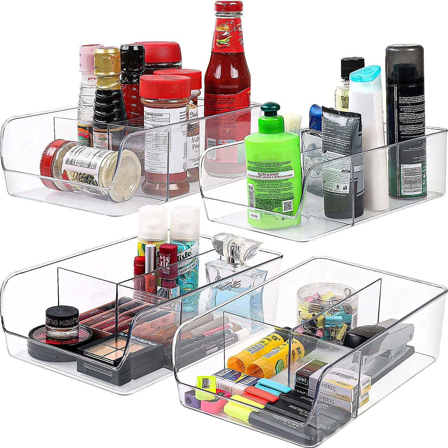 Utopia Home - Fridge Organizers and Storage Clear- Set of 8 Refrigerator  Organizer Bins - Pantry Organizers and Storage - Clear Plastic Storage Bins  For Home an…