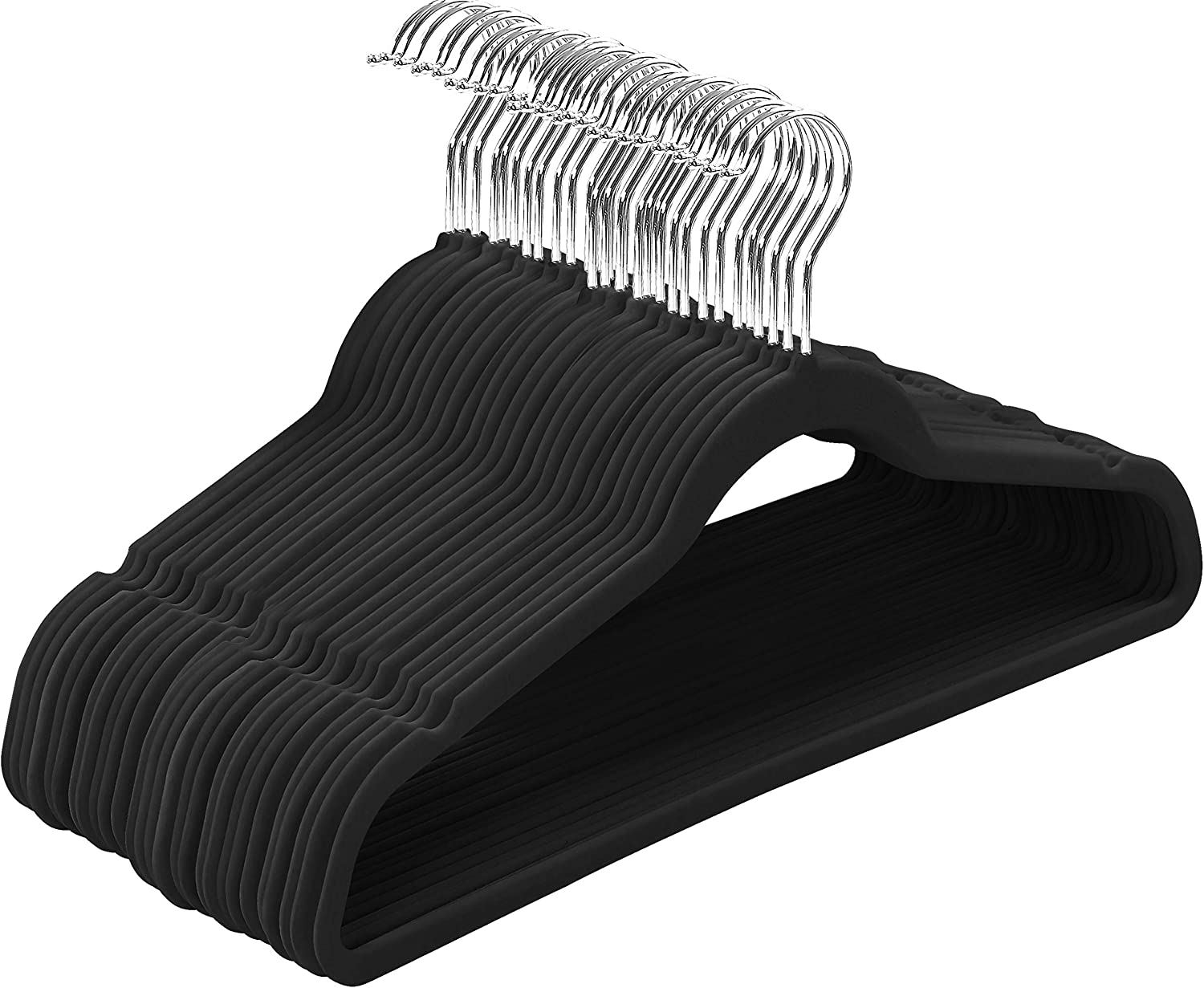 Black Premium Velvet Hangers (Pack of 150) By Utopia Home – Utopia Deals