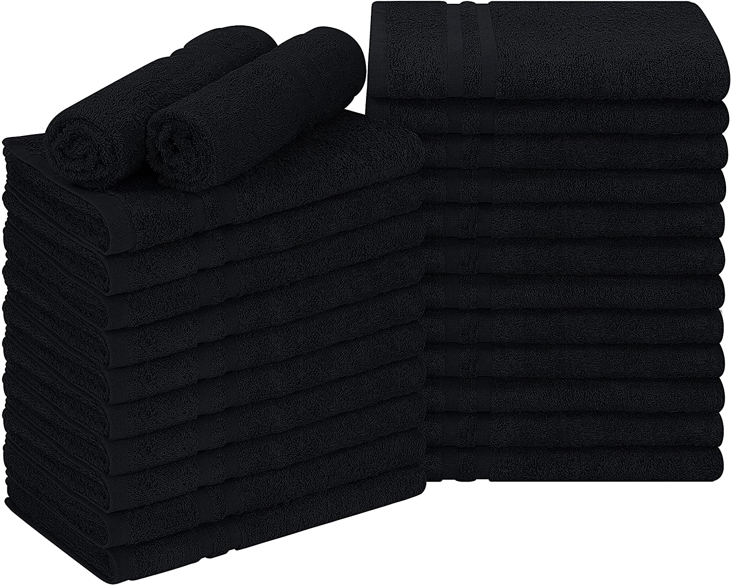 Black Bar Towels Bleach Safe 13 X 13 - 12 ct.